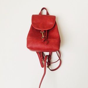 Street Level Mini Backpack in Dark Red